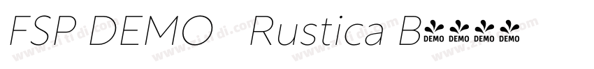 FSP DEMO   Rustica B字体转换